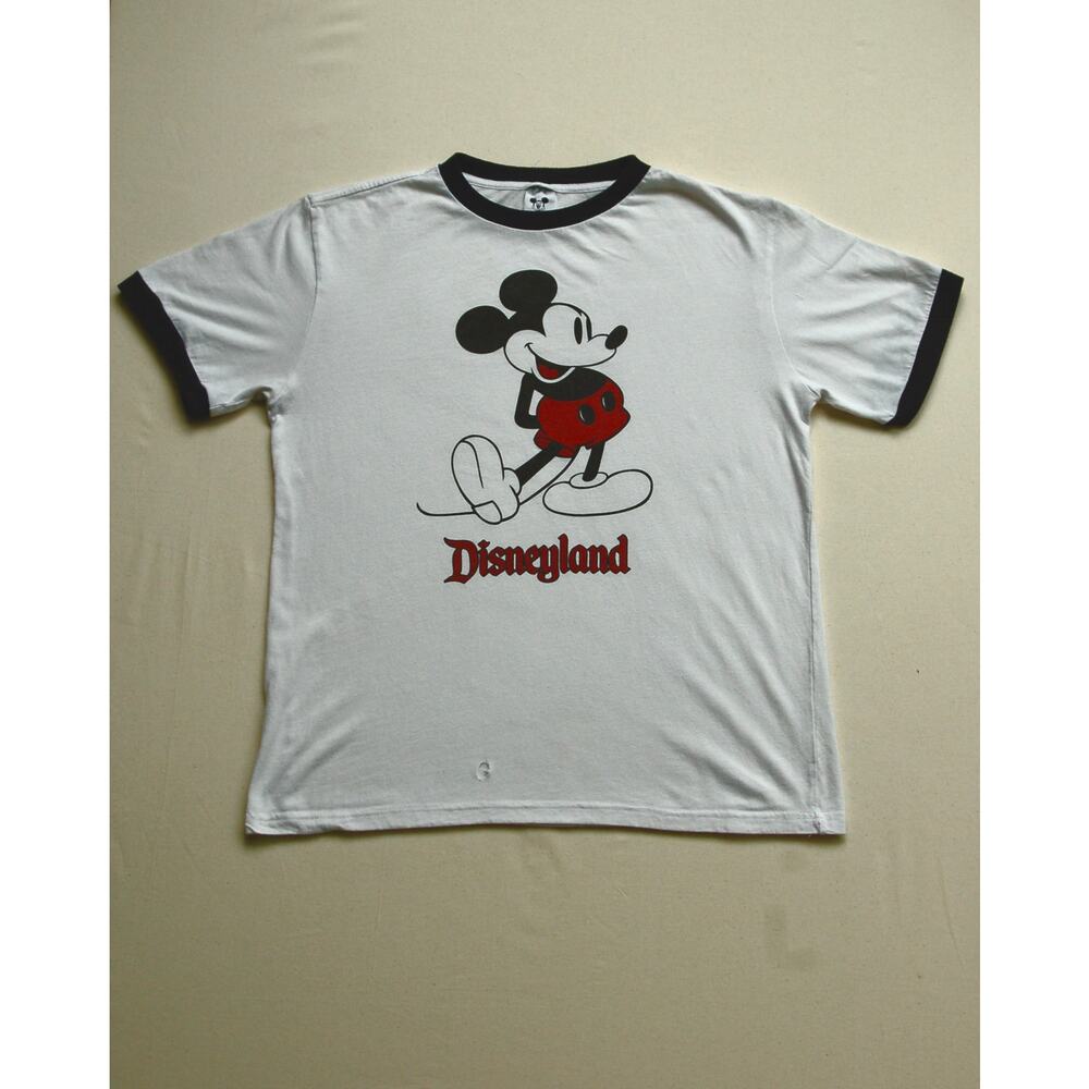 Vintage Disneyland Mickey Mouse Ringer Tee – Classic Americana | Fits M/L